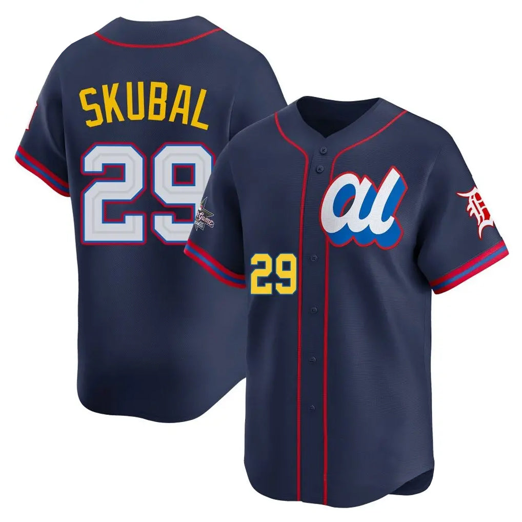 D.Tigers #29 Tarik Skubal Player Navy Limited American League All-Star Edition Hdoa Stitched Jerseys