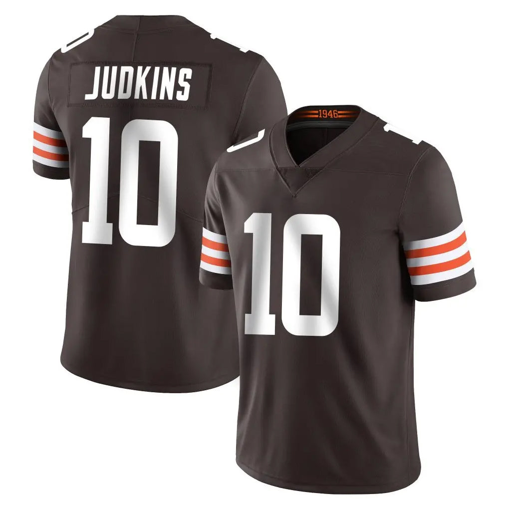 C.Browns #10 Quinshon Judkins Player Brown Color Vapor Untouchable Limited Home Game Hdoa Stitched Jerseys