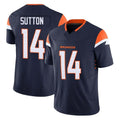 D.Broncos #14 Courtland Sutton Player Navy Limited Vapor F.U.S.E. Home Game Hdoa Stitched Jerseys