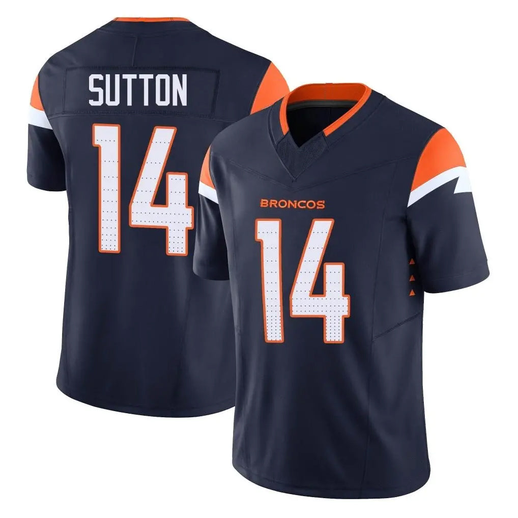 D.Broncos #14 Courtland Sutton Player Navy Limited Vapor F.U.S.E. Home Game Hdoa Stitched Jerseys
