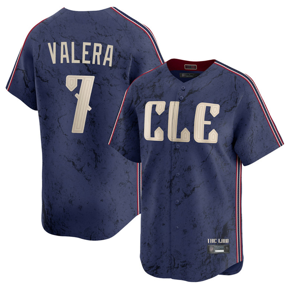C.Guardians #7 George Valera Player Navy City Connect Limited Home Hdoa Stitched Jerseys