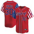 P.Pirates #30 Paul Skenes Player Red 2025 Independence Day Vapor Premier Limited Hdoa Stitched Jerseys