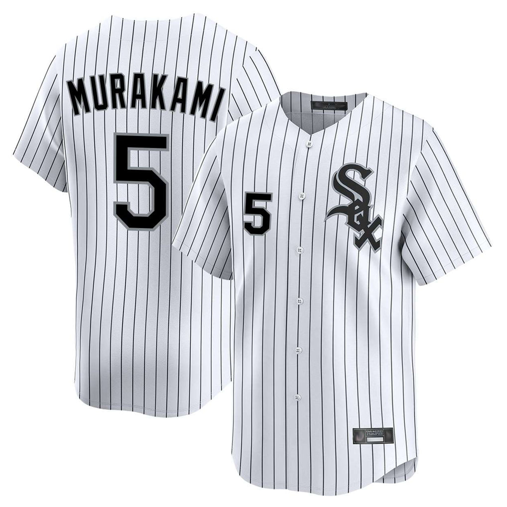 C.White Sox #5 Munetaka Murakami Player White Stripe Limited Home Hdoa Stitched Jerseys
