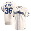 S.Mariners #36 Logan Gilbert Player Cream Home Limited Hdoa Stitched Jerseys