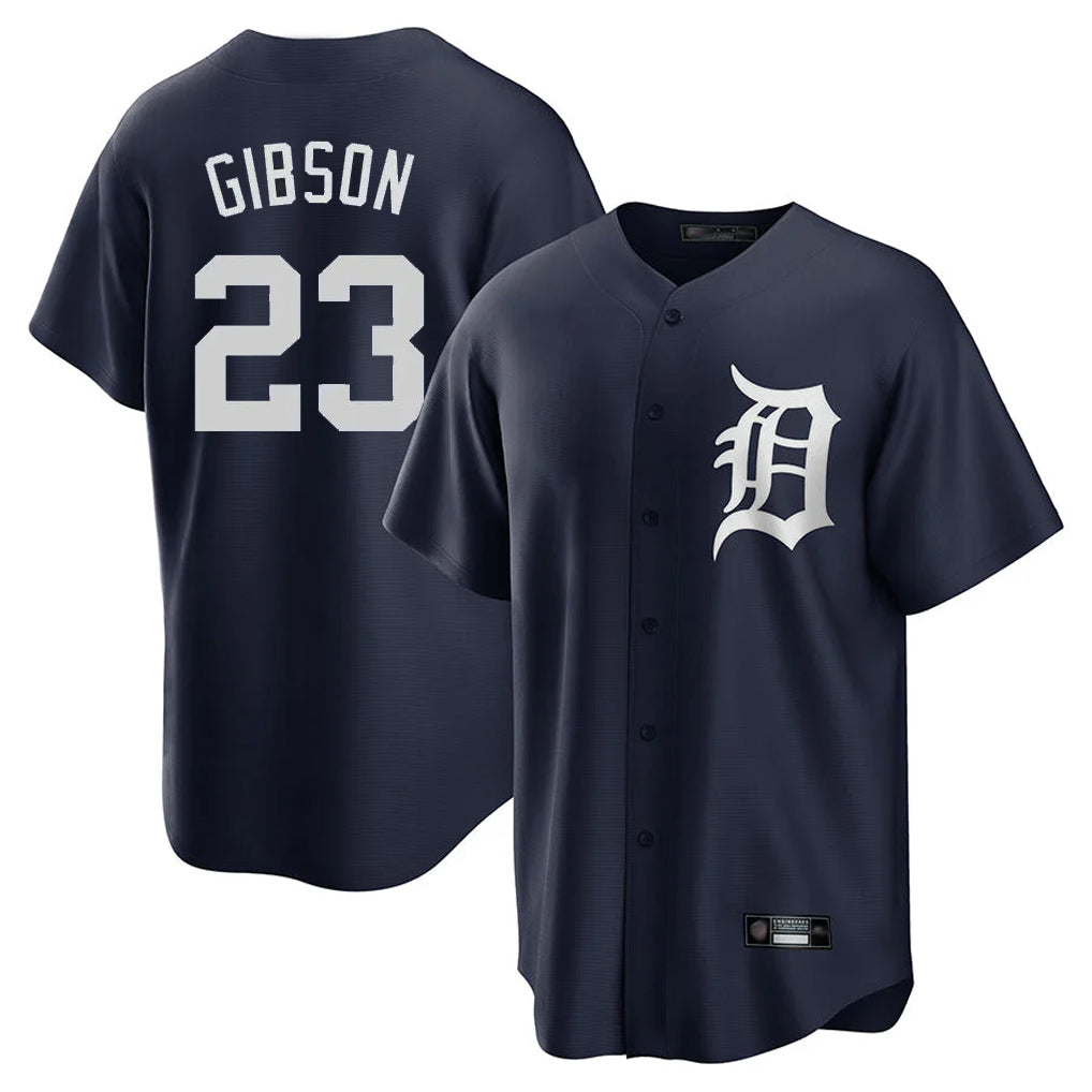D.Tigers #23 Kirk Gibson Player Navy Game Home Hdoa Stitched Jerseys