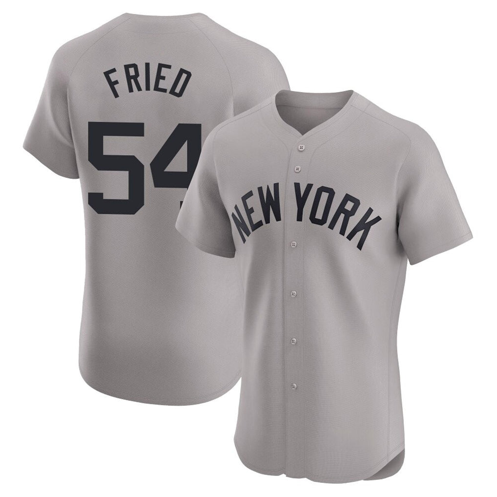 NY.Yankees #54 Max Fried Player Gray Limited Elite Home Hdoa Stitched Jerseys