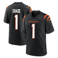C.Bengals #1 Ja'Marr Chase Player Black Home Game Hdoa Stitched Jerseys