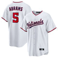 W.Nationals #5 CJ Abrams Player White Home Replica Hdoa Stitched Jerseys