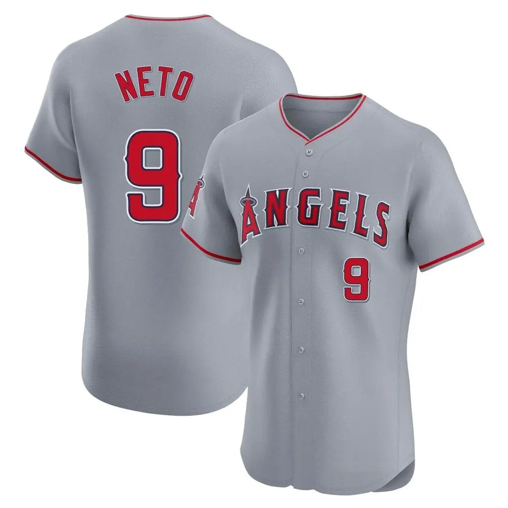 LA.Angels #9 Zach Neto Player Gray Home Limited Elite Hdoa Stitched Jerseys