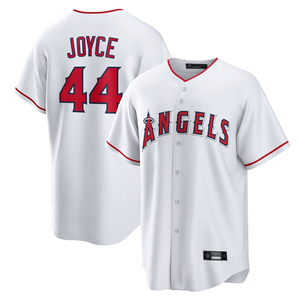 LA.Angels #44 Ben Joyce Player White Home Game Hdoa Stitched Jerseys