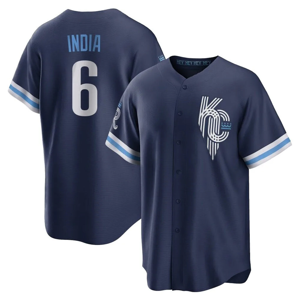 KC.Royals #6 Jonathan India Player Navy City Connect Home Game Hdoa Stitched Jerseys