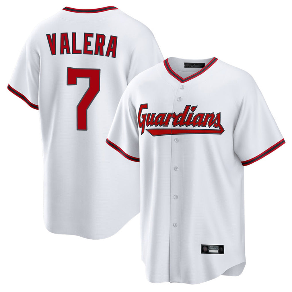 C.Guardians #7 George Valera Player White Game Home Hdoa Stitched Jerseys