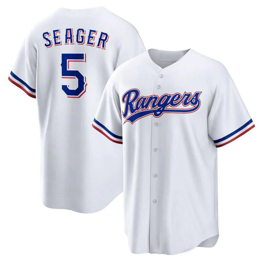 T.Rangers #5 Corey Seager Player White Home Replica Hdoa Stitched Jerseys
