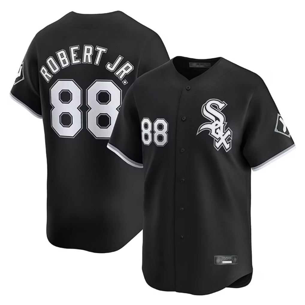 C.White Sox #88 Luis Robert Jr Player Black Limited Home Hdoa Stitched Jerseys