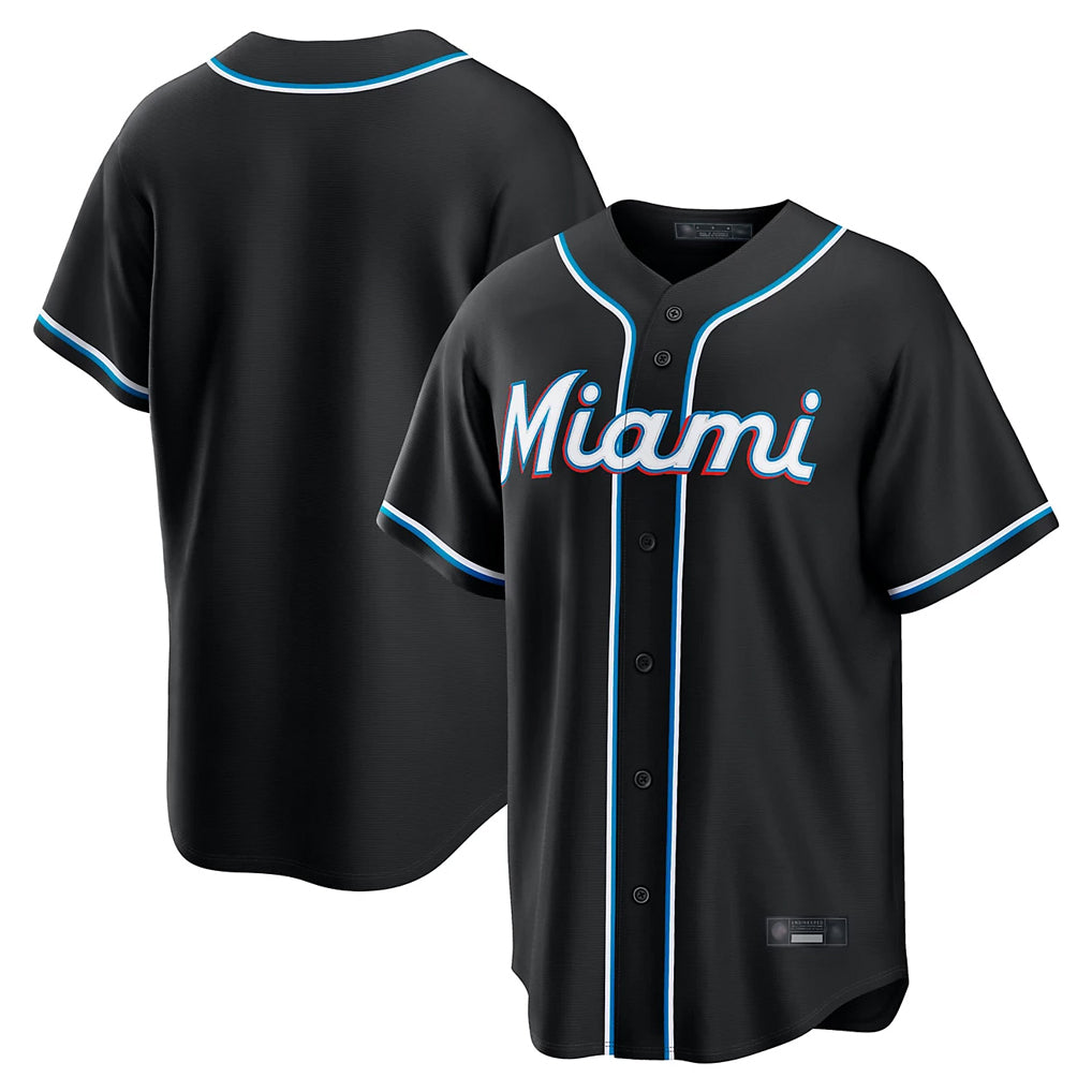 M.Marlins ## Marlins Blank Player Black Fashion Out Home Game Hdoa Stitched Jerseys
