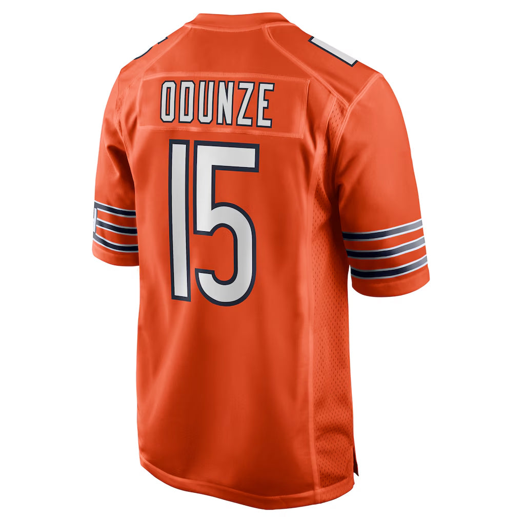 C.Bears #15 Rome Odunze Player Orange Home Game Hdoa Stitched Jerseys