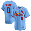 St. Louis Cardinals #0 Masyn Winn Player Light Blue Home Limited Hdoa Stitched Jerseys