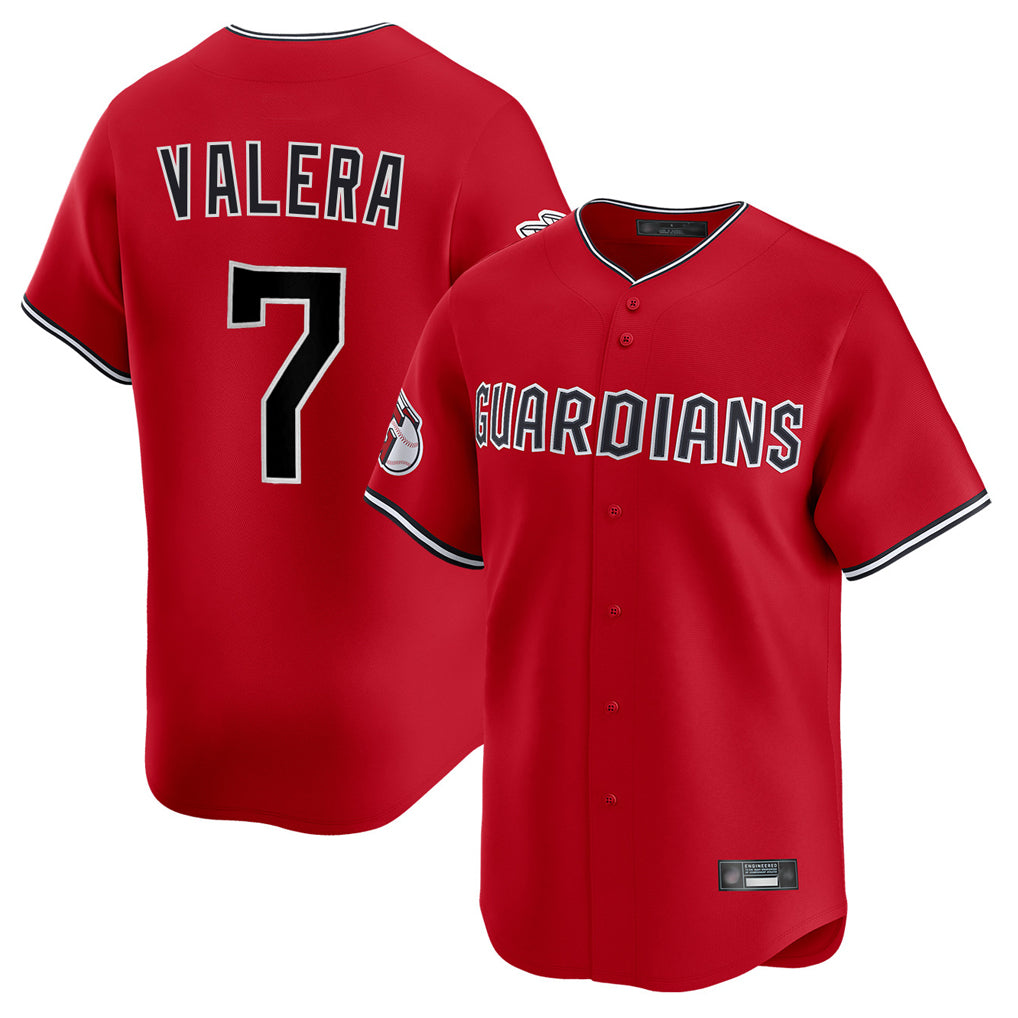 C.Guardians #7 George Valera Player Red Limited Home Hdoa Stitched Jerseys