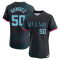 M.Marlins #50 Agustin Ramirez Player Black City Connect Home Limited Elite Hdoa Stitched Jerseys