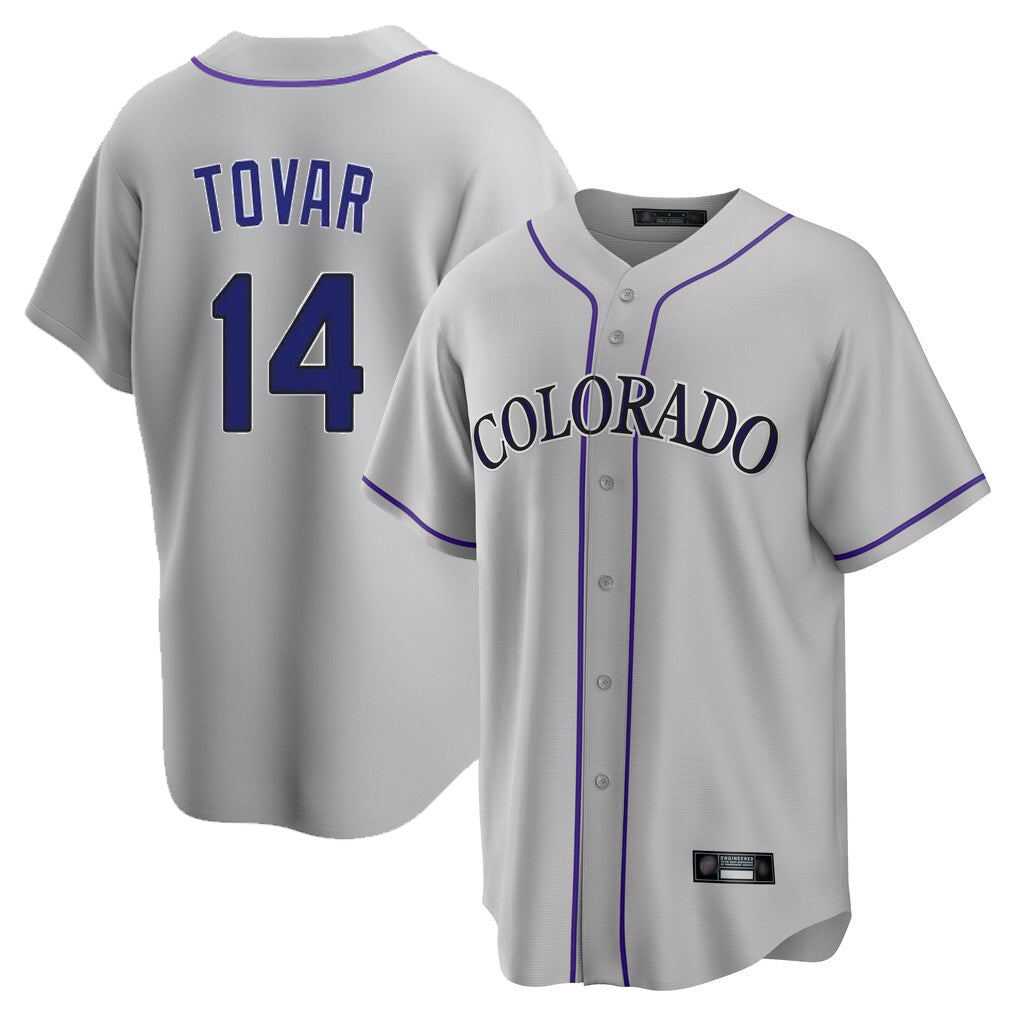 C.Rockies #14 Ezequiel Tovar Player Gray Game Home Hdoa Stitched Jerseys