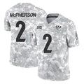 C.Bengals #2 Evan McPherson Player Arctic Camo Salute to Service Limited Hdoa Stitched Jerseys