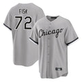 C.White Sox #72 Carlton Fisk Player Gray Home Game Hdoa Stitched Jerseys