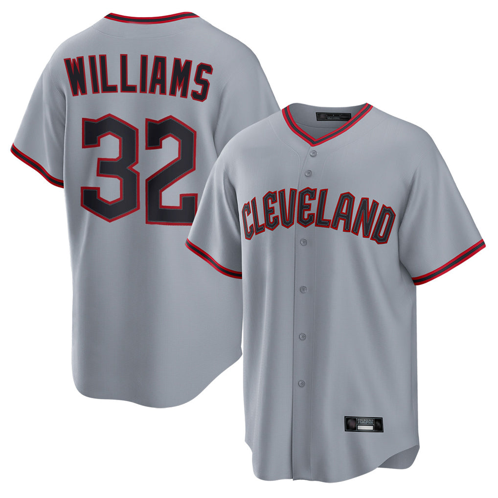 C.Guardians #32 Gavin Williams Player Gray Home Game Hdoa Stitched Jerseys