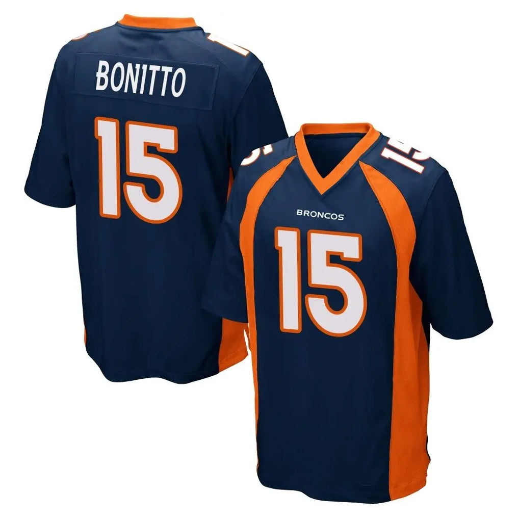 D.Broncos #15 Nik Bonitto Player Navy Game Hdoa Stitched Jerseys