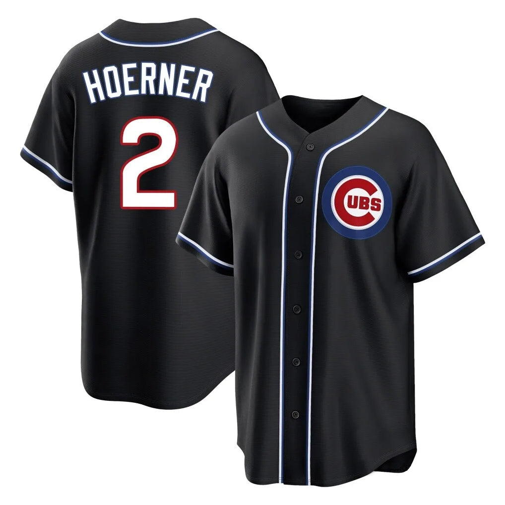 C.Cubs #2 Nico Hoerner Player Black Fashion Out Game Hdoa Stitched Jerseys