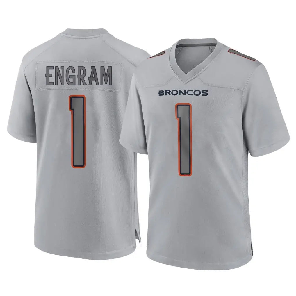 D.Broncos #1 Evan Engram Player Gray Atmosphere Fashion Limited Game Hdoa Stitched Jerseys