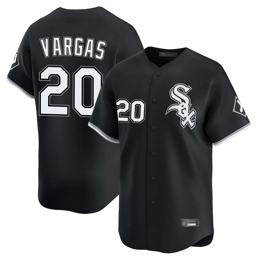 C.White Sox #20 Miguel Vargas Player Black Limited Home Hdoa Stitched Jerseys