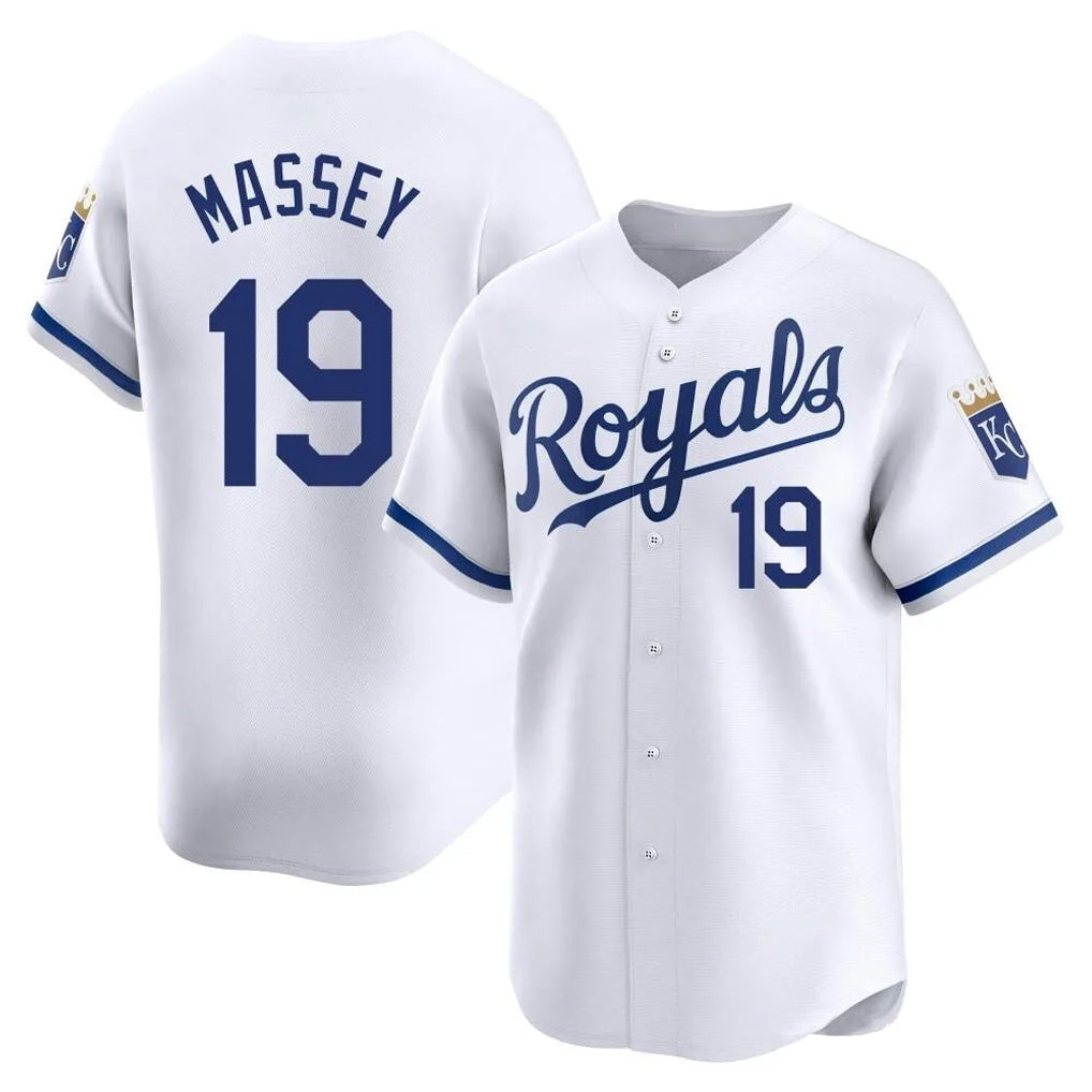 KC.Royals #19 Michael Massey Player White Alt Limited Home Hdoa Stitched Jerseys