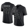D.Cowboys #52 Tyler Booker Player Black Limited Reflective Home Game Hdoa Stitched Jerseys