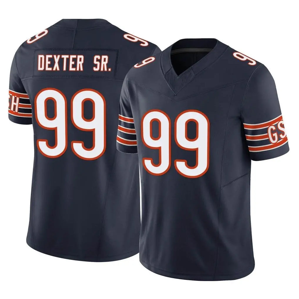 C.Bears #99 Gervon Dexter Sr. Player Navy Vapor F.U.S.E. Limited Home Game Hdoa Stitched Jerseys