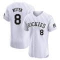 C.Rockies #8 Ryan Ritter Player White Limited Elite Home Hdoa Stitched Jerseys
