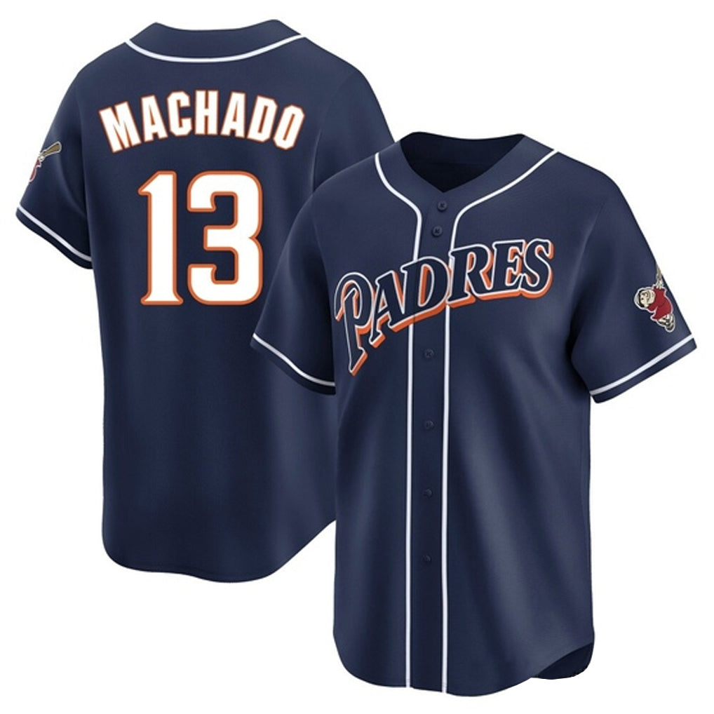 S.Diego Padres #13 Manny Machado Player Navy Cooperstown Collection Limited Home Hdoa Stitched Jerseys