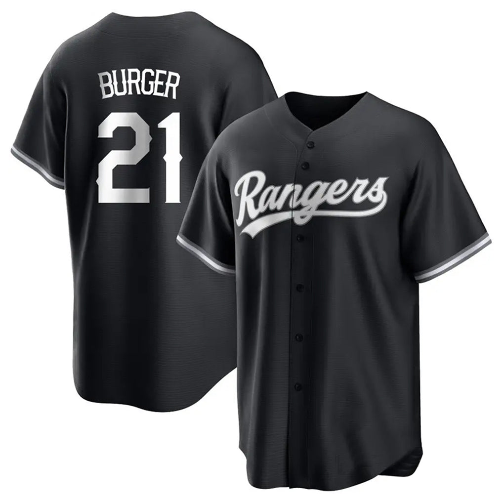 T.Rangers #21 Jake Burger Player Black Home Limited Hdoa Stitched Jerseys