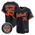 D.Tigers #35 Justin Verlander Player Black Limited Home Hdoa Stitched Jerseys