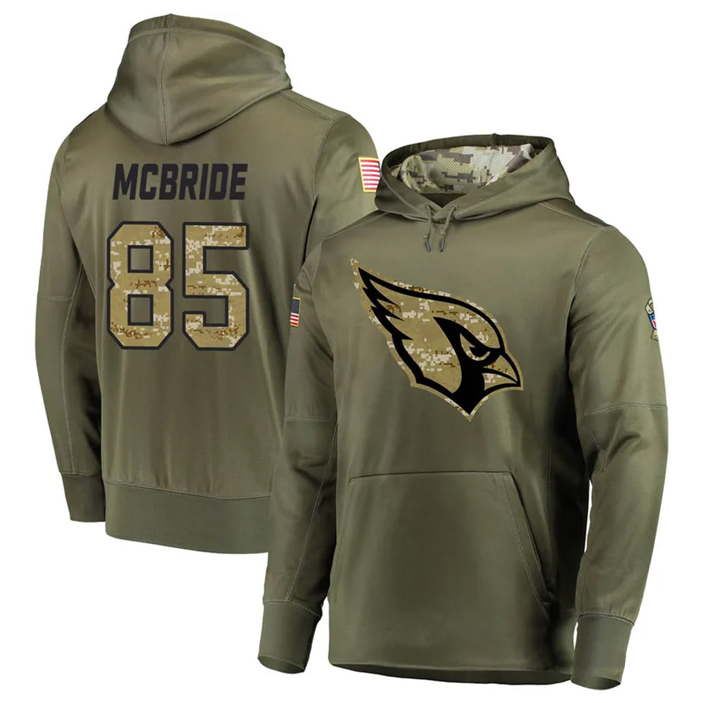 A.Cardinals #85 Trey McBride Player Olive Salute to Service Limited Hoodies Hdoa Stitched Jerseys