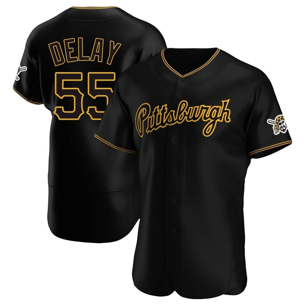 P.Pirates #55 Jason Delay Player Black Home Limited Elite Hdoa Stitched Jerseys