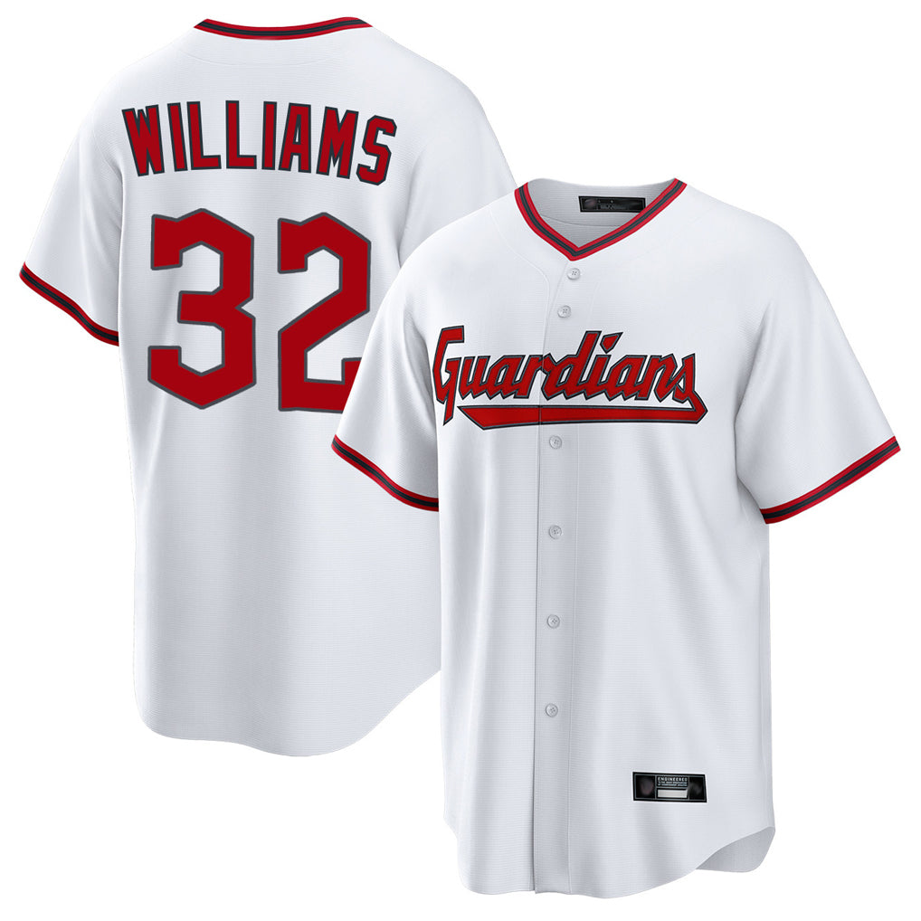 C.Guardians #32 Gavin Williams Player White Game Home Hdoa Stitched Jerseys