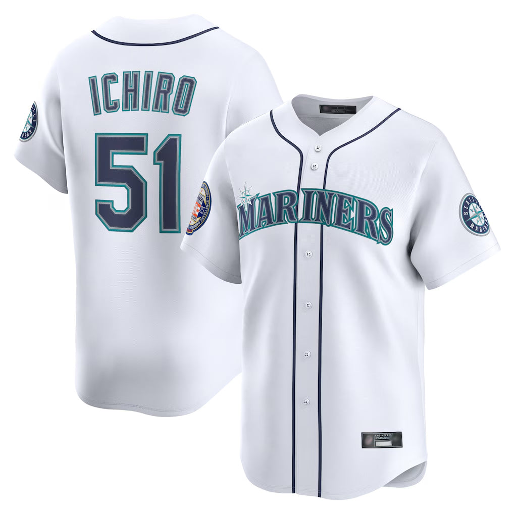 S.Mariners #51 Ichiro Suzuki Player White 2025 National Hall of Fame Home Limited Hdoa Stitched Jerseys