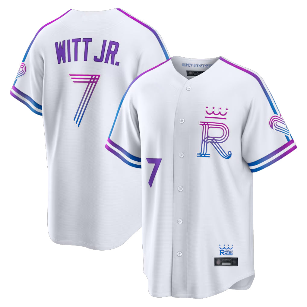 KC.Royals #7 Bobby Witt Jr. Player White 2026 City Connect Limited Home Hdoa Stitched Jerseys