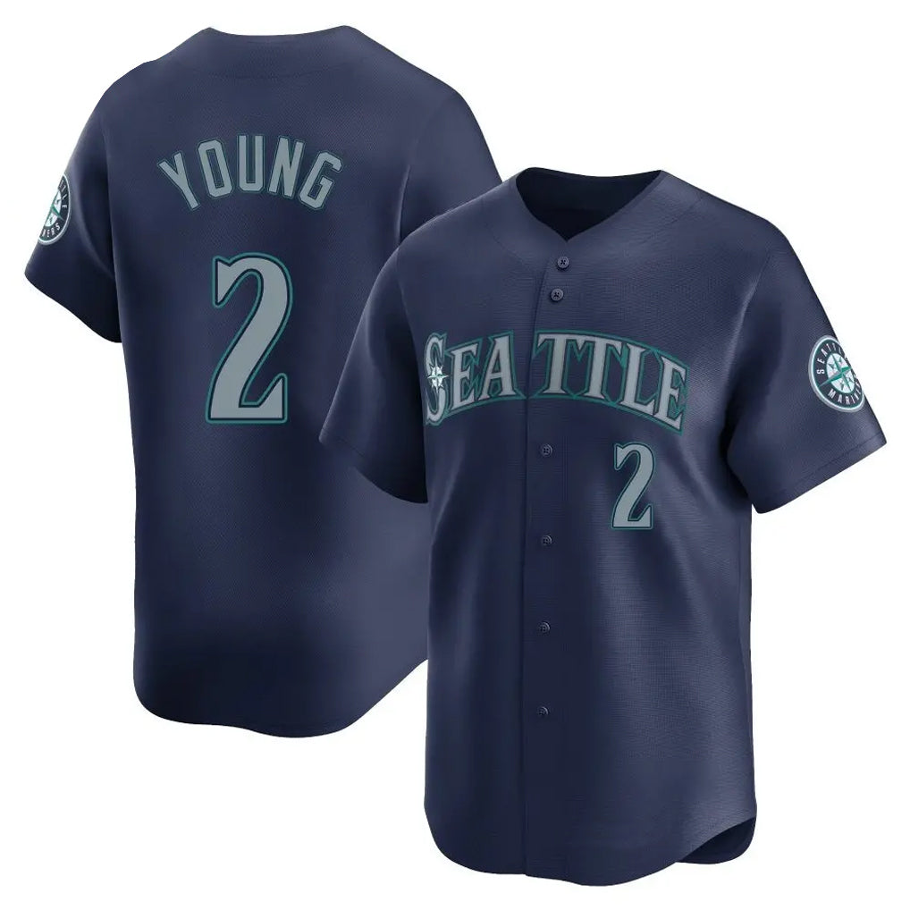 S.Mariners #2 Cole Young Player Navy Home Limited Hdoa Stitched Jerseys