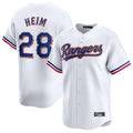 T.Rangers #28 Jonah Heim Player White Gold Collection Limited Hdoa Stitched Jerseys