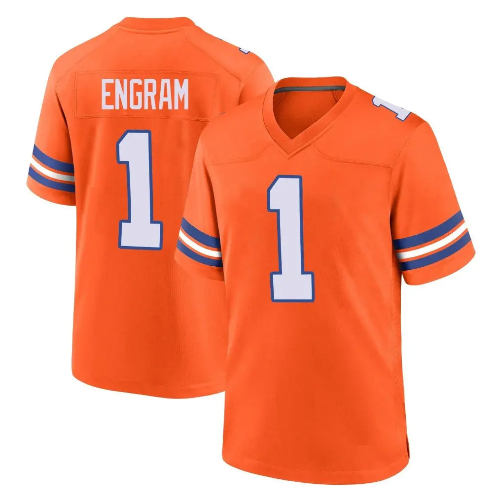 D.Broncos #1 Evan Engram Player Orange Alternate Collection Throwback Game Hdoa Stitched Jerseys