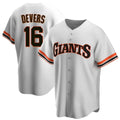 SF.Giants #16 Rafael Devers Player White Throwback Cooperstown Collection Home Game Hdoa Stitched Jerseys