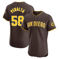 S.Diego Padres #58 Wandy Peralta Player Brown Home Limited Elite Hdoa Stitched Jerseys