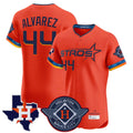 H.Astros #44 Yordan Alvarez Player Orange City Connect Texas Patch Vapor Premier Limited Elite Home Hdoa Stitched Jerseys