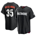 B.Orioles #35 Adley Rutschman Player Black City Connect Home Game Hdoa Stitched Jerseys